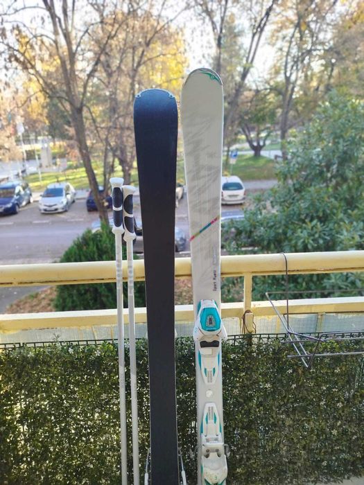 Дамски Бяли Ски Salomon W Pro 154 + Ски Обувки