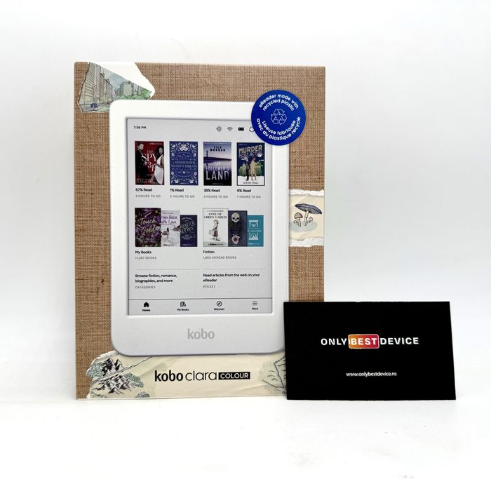 eBook Reader Kobo Clara Colour Ecran E Ink Kaleido 6" Procesor 2GHz 512MB RAM 16GB Flash