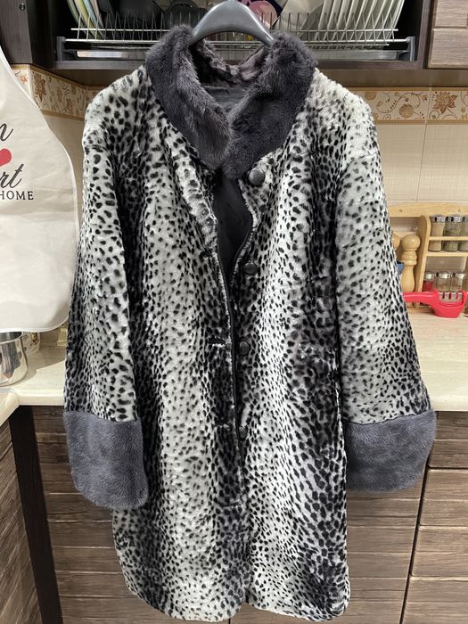 Шуба , с вставками норки