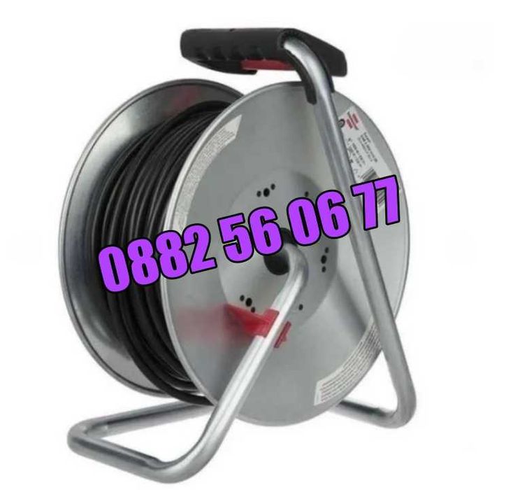 Ел. удължител макара 50 метра с 4 гнезда