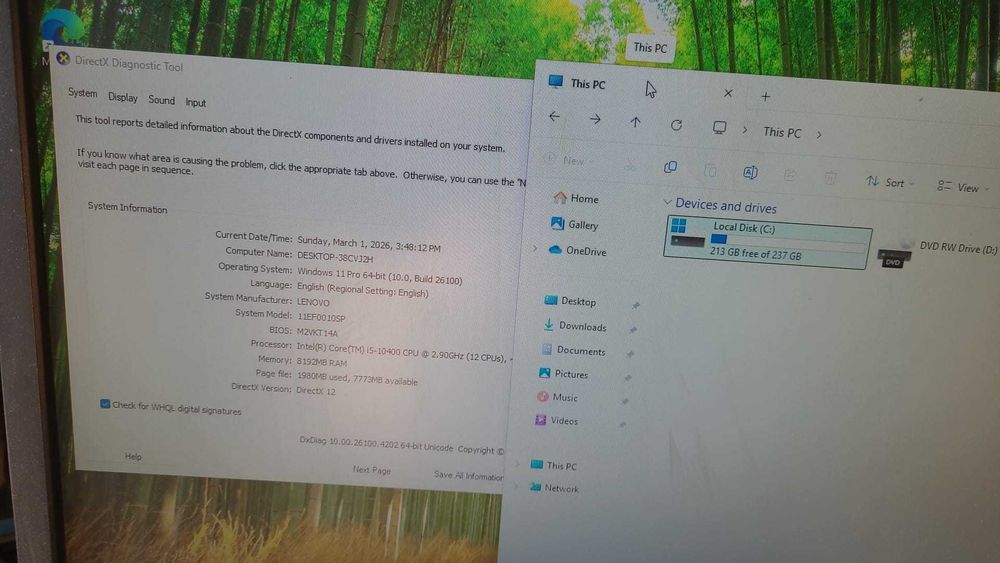 calculator Lenovo V50s , Intel Core i5-10400- upgrade