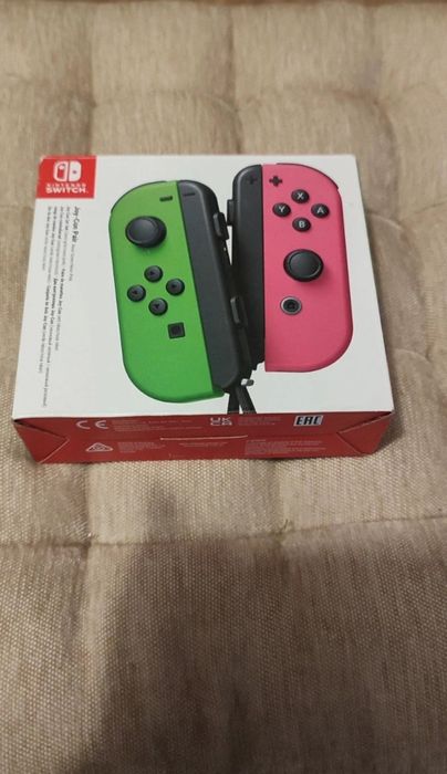 Pereche Controlere Nintendo Switch Joy-Con Neon Verde /Neon Roz (Originale) noi