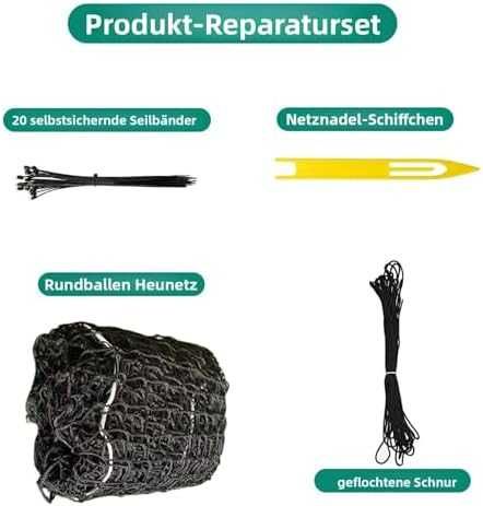 Нова здрава Безвъзлова Мрежа за сено за коне 150x150 см 5x5 см за кръгли бали