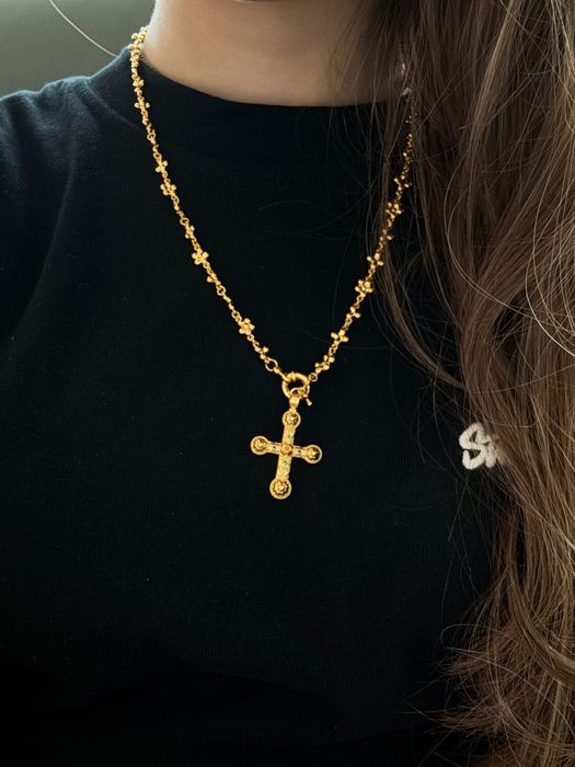 Gold cross necklace