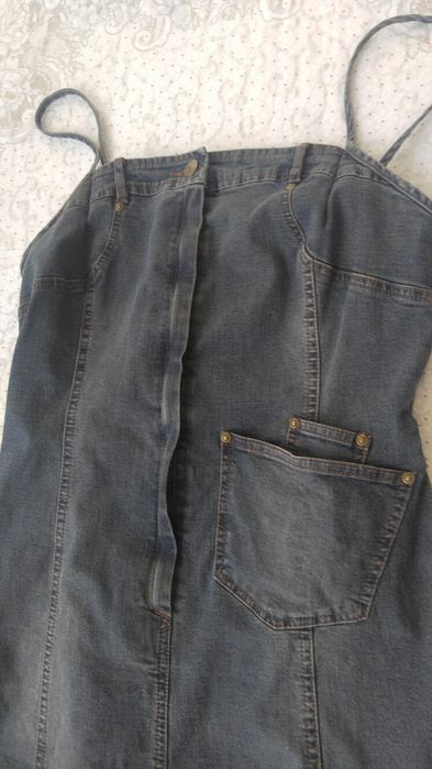 Сарафан джинсовый длинный