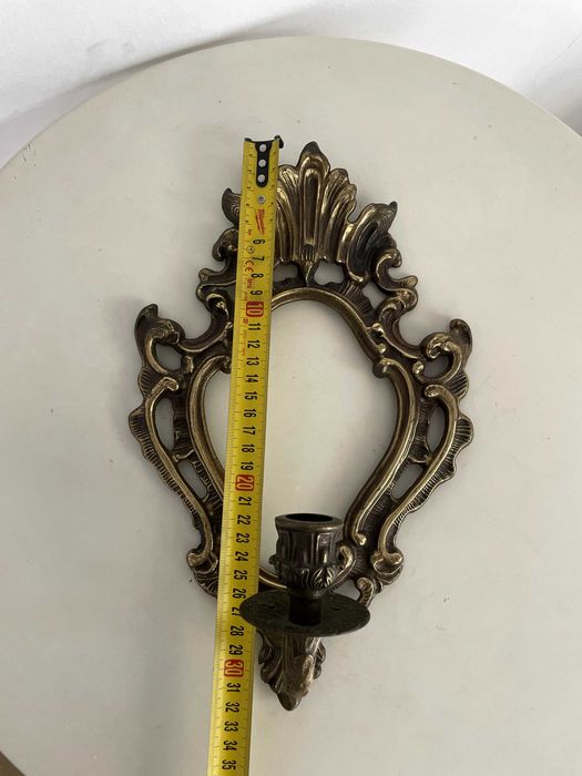 Aplica IULIMINAT perete bronz sec XIX Italia, lucrata manual