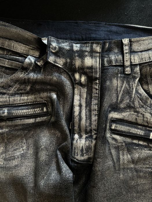 Balmain Biker Jeans Waxed