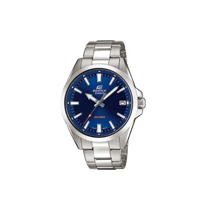 Ceas barbati Casio, quartz din otel inoxidabil, Argintiu/Albastru, impecabil, purtat o singura data.