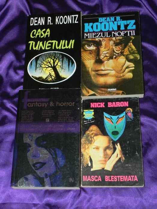 lot 24 carti  horror Dean Koontz Miezul noptii Lovecraft  Monstrul din prag Alien Strazi intunecate Antologie de urban fantasy George R R Martin