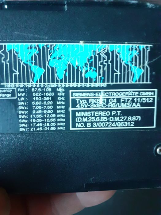 Siemens  model: RK 621