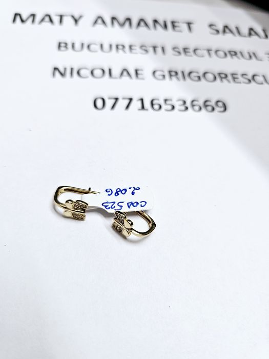 Vand cercei din aur 14 k 2.08 g cod 523