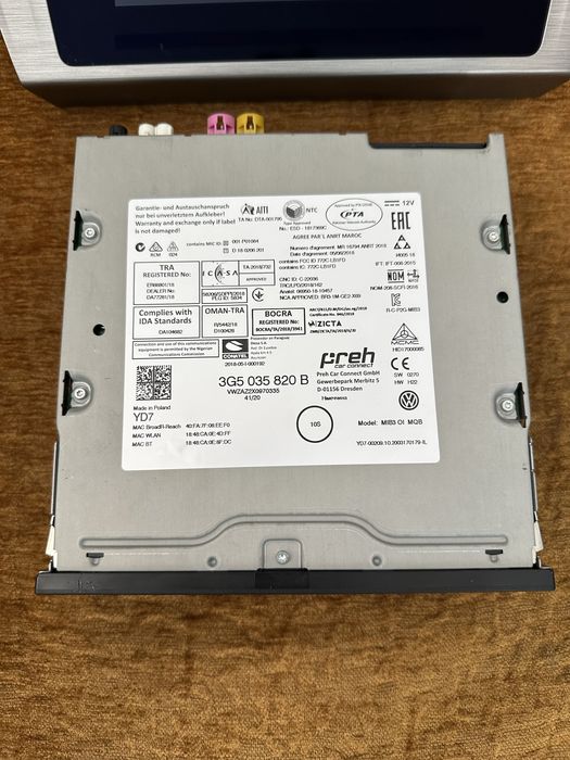 Navigatie VW T Roc, Passat B8, Arteon, Golf 7 : 5G6919605B / 3G5035820