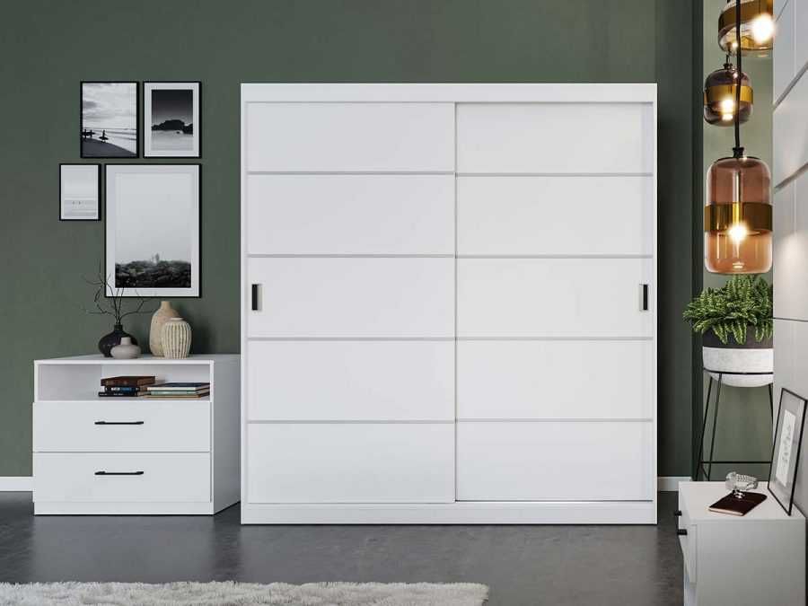 Set Dormitor Nordis Alb C13 tapitat - Transport Gratuit in 4-10 zile