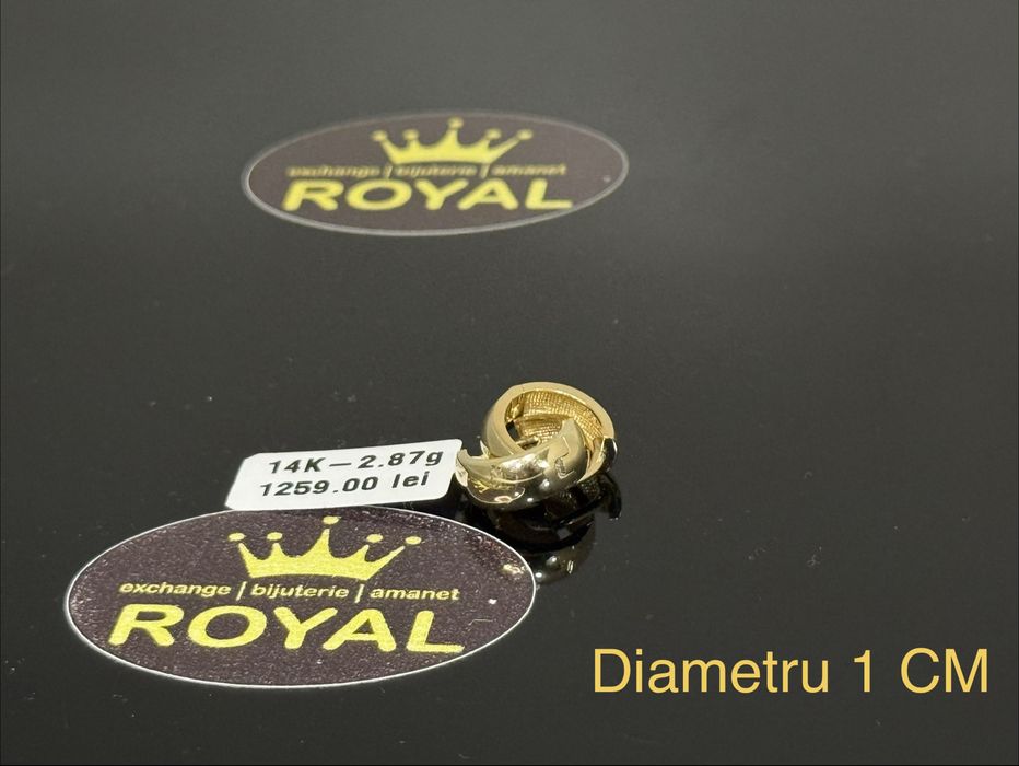 Bijuteria ROYAL : Cercei AUR 14K / 2.87 GR