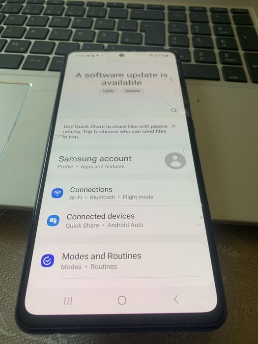 sam a52s , touch fisurat