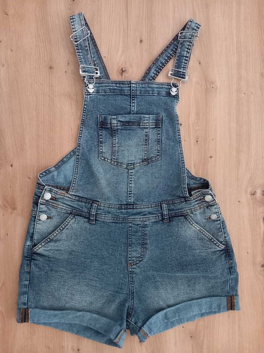 Дамски дънкен къс гащеризон Bershka & Esmara