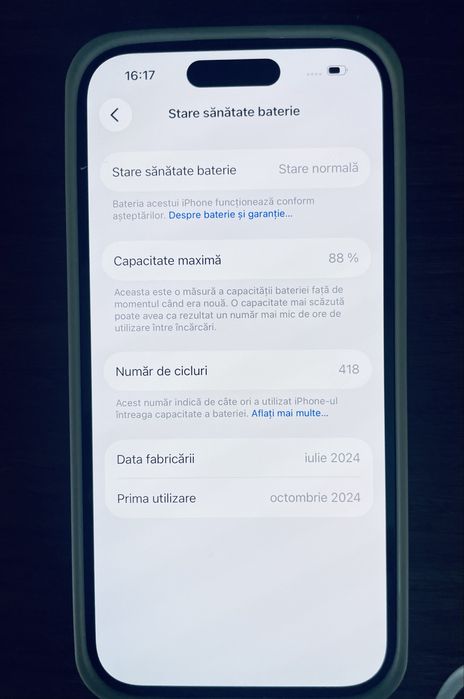 Iphone 15 negru 128 gb