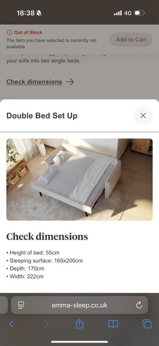 Canapea extensibila premium, functie de pat 160x200 | IMPORT GERMANIA