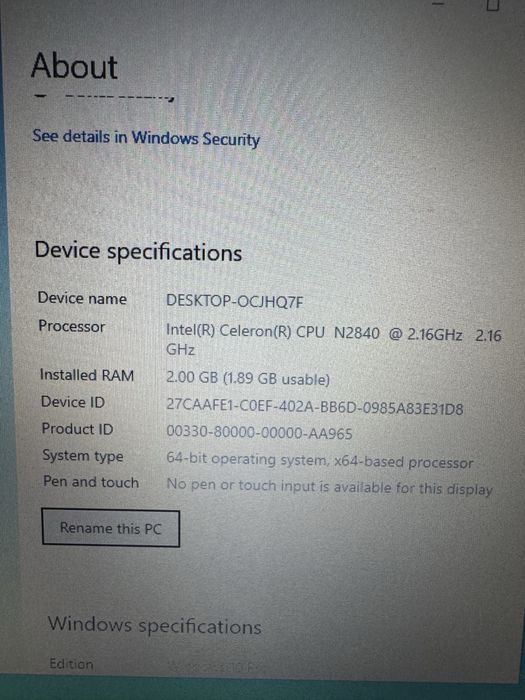 Лаптоп HP Stream 11 Pro