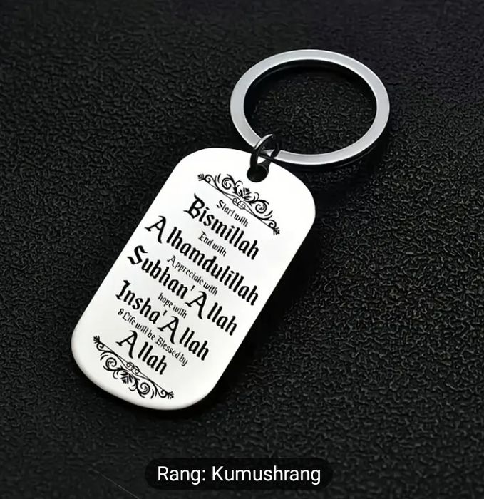 Zanglamaydigan Po'latdan Yaratilgan Islomiy Baraka Kalit Zanjiri