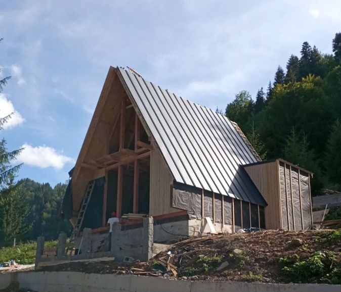 Case lemn Aframe case stil amrican in fabrică