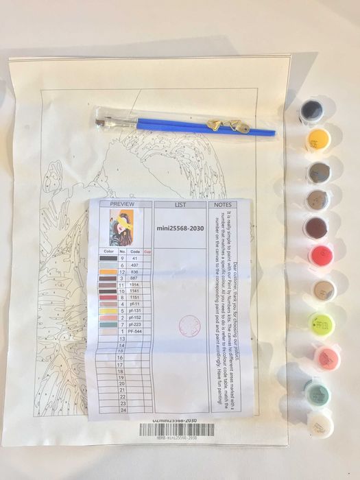 Комплект за рисуване по номера 20x30cm - портрет