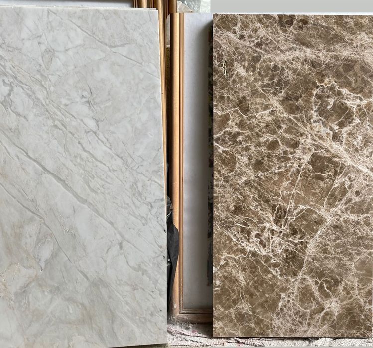 Камък иперадор тъмно кафяв и бял мрамор