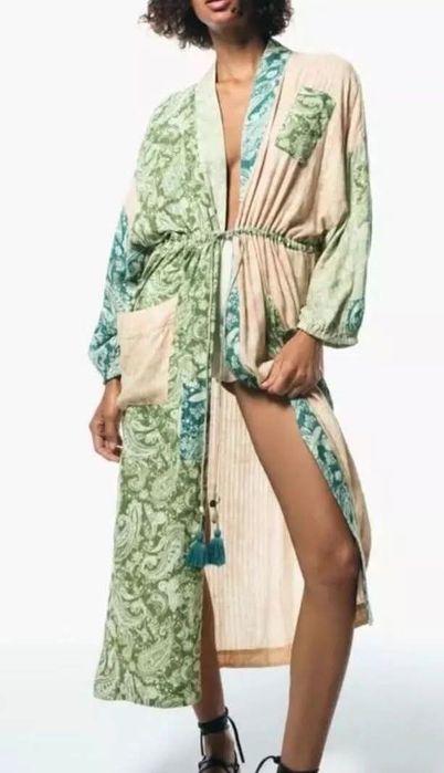 ZARA patchwork кимоно р-р С