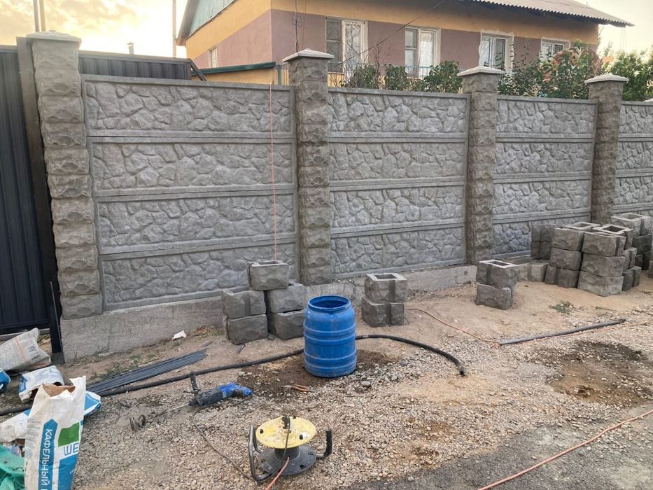 Евро заборы из бетона.