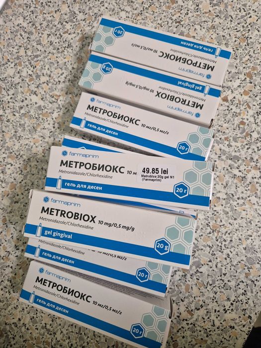 Metrobiox (Metrogyl, Oramet)