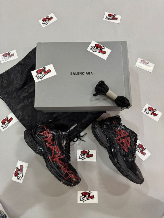 Adidașii Balenciaga Runner Graffiti Negri Noi Calitate Superioara