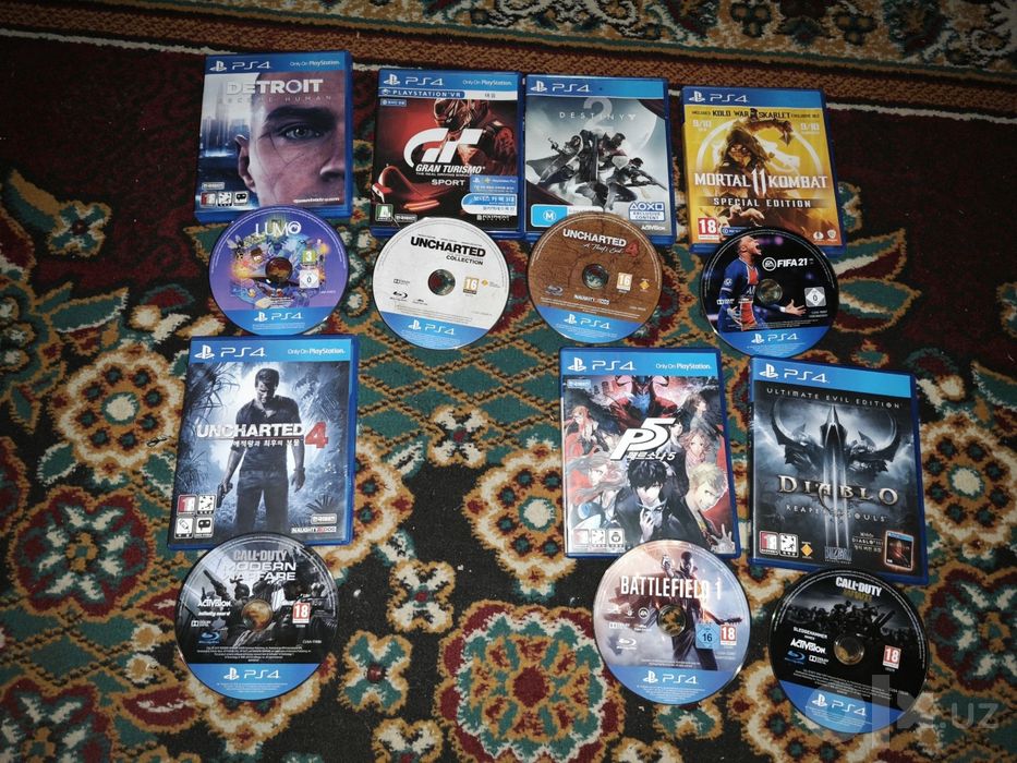 PlayStation 4 va 5 ga disklar soni 15 ta