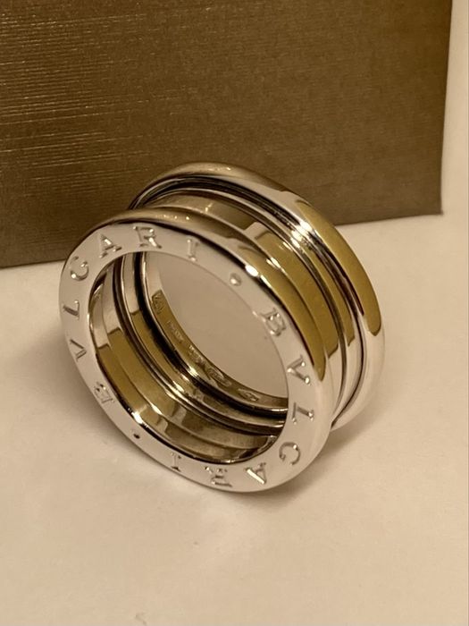 Inel aur alb 18kt.BULGARI B01.