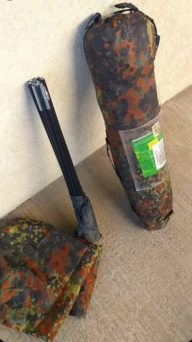 Cort camping ptr 2-3 persoane, impermeabil, cu husa, camuflaj