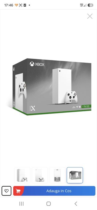 Consola Microsoft Xbox Series X Digital Edition, 1TB, Alb .2 Controller noi!