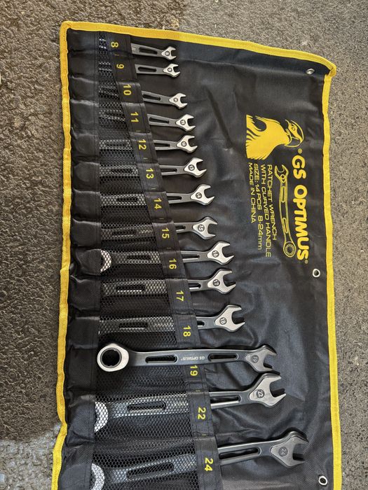 Set 14 chei fixe cu inelare cu clicket 8-24 mm
