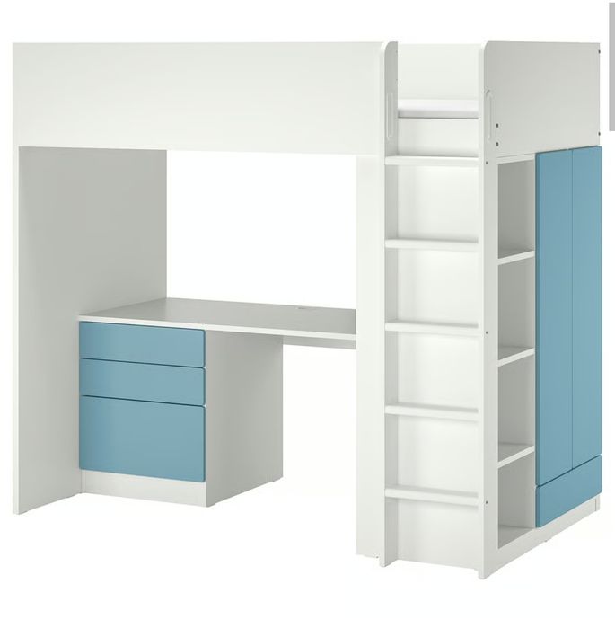 SET pat suspendat copii IKEA + dulap + birou