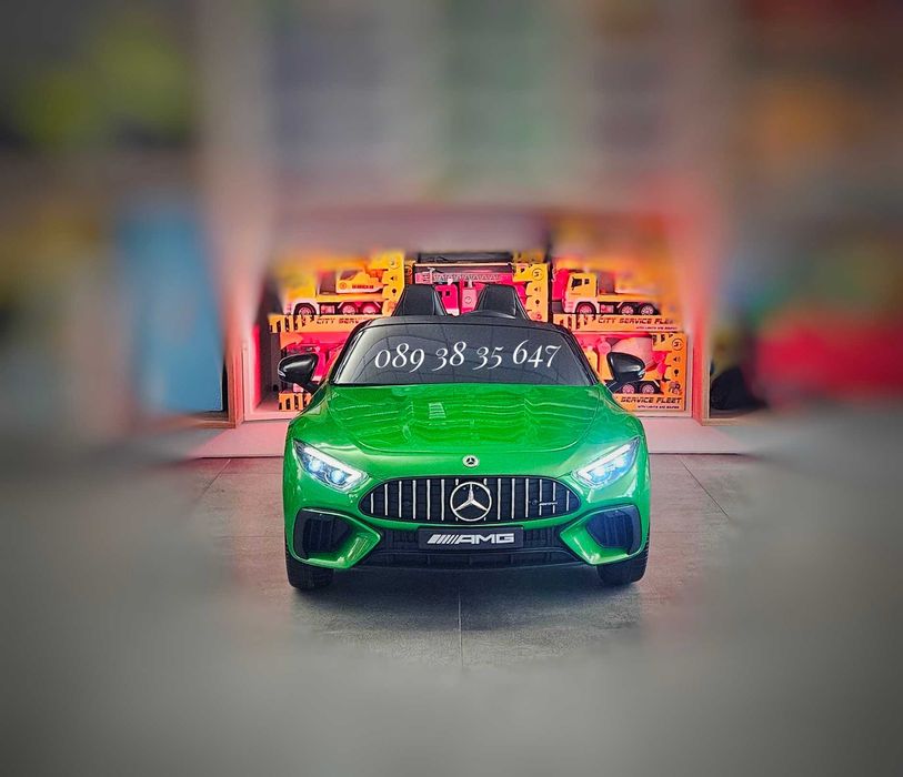 ТОП ЦЕНА!НОВО!Акумулаторна кола Mercedes SL63 AMG с 12V,МЕКИ ГУМИ,USB