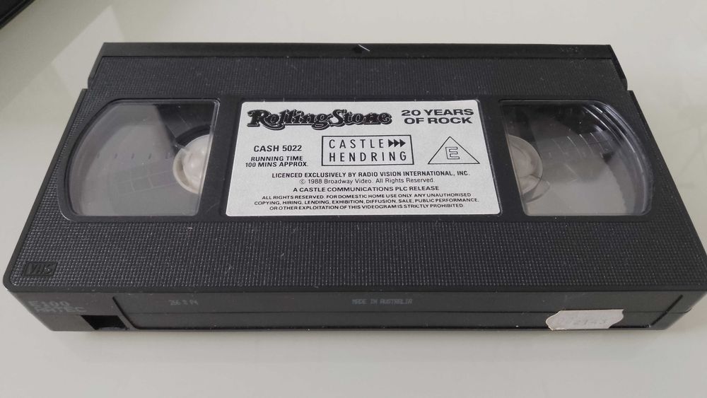 Caseta VHS muzica ROLLING STONE : 20 Years of Rock