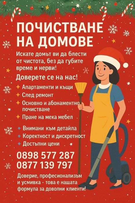 Почистване след ПРАЗНИК И ТЪРЖЕСТВА!