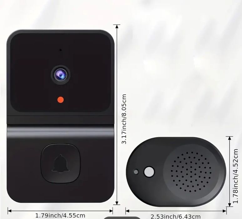 Умен Безжичен Видео Звънец с Двупосочно Аудио, HD Нощно Виждане, USB