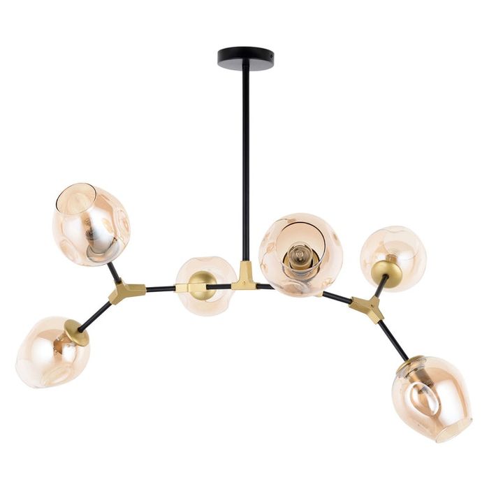 Lustra 8 x 60W bec E27 Plafoniera Sputnik aspect molecular