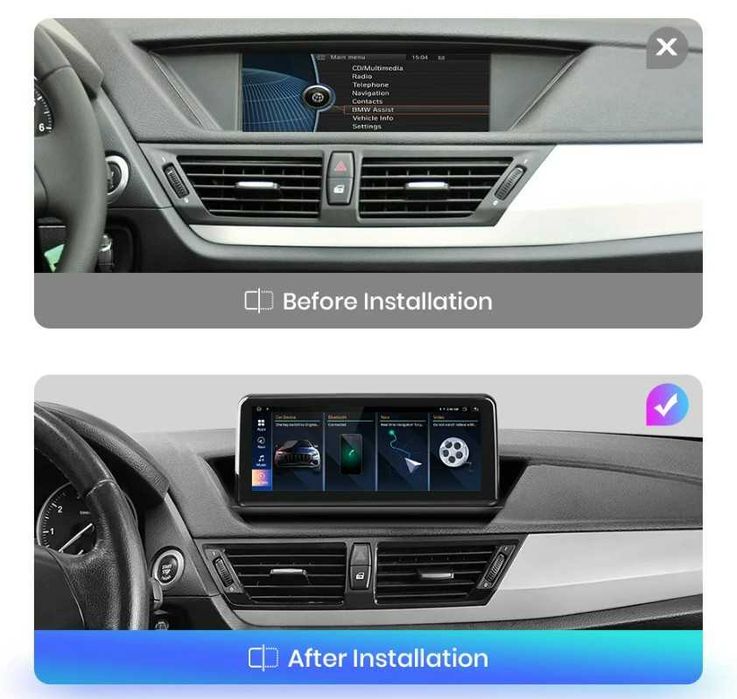 Navigatie Android BMW X1 E84 carplay , android auto