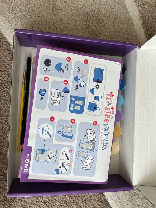 Комплект за оцветяване Maped Creativ, гипсови фигурки