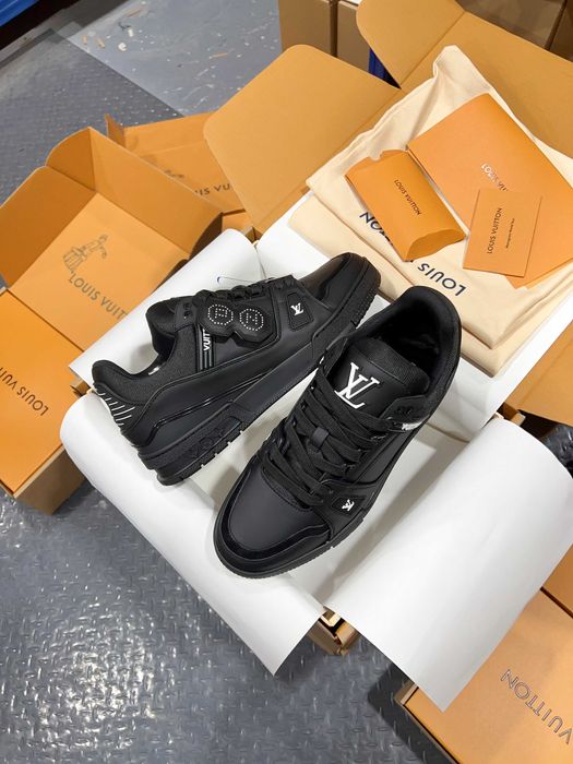 Negru Noul LV Bărbaţi Femei Pantofi