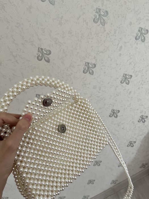 сумка из жемчуга ручная работа