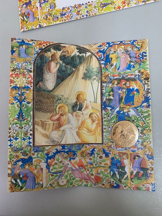 Felicitare Paste religios 2012  medalie tombac  Monetăria Statului BNR