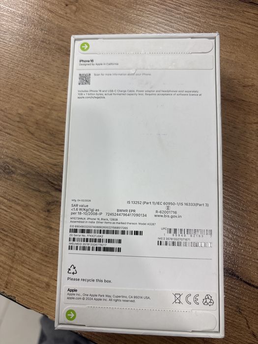 Iphone 16 новый в коробке