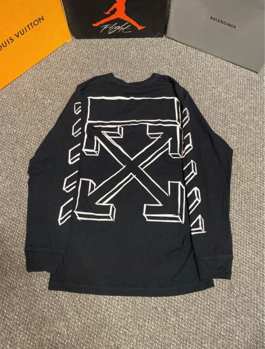 Pulover Off White longsleeve marime M fit S-M