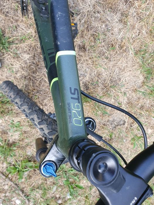 Bicicletă MTB ST 920 24" verde copii 135-150 cm - ROCKRIDER